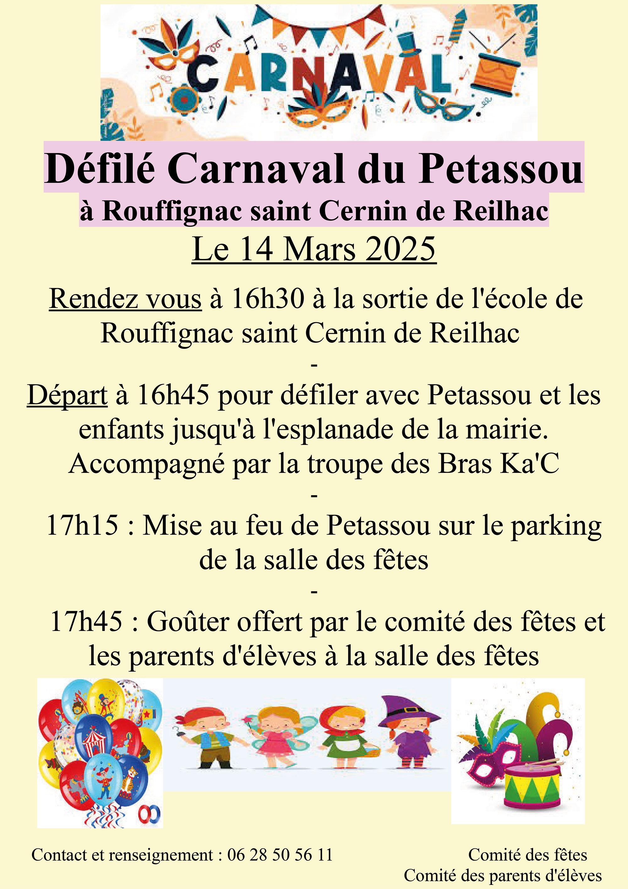 Défilé Carnaval Petassou Rouffignac Dordogne