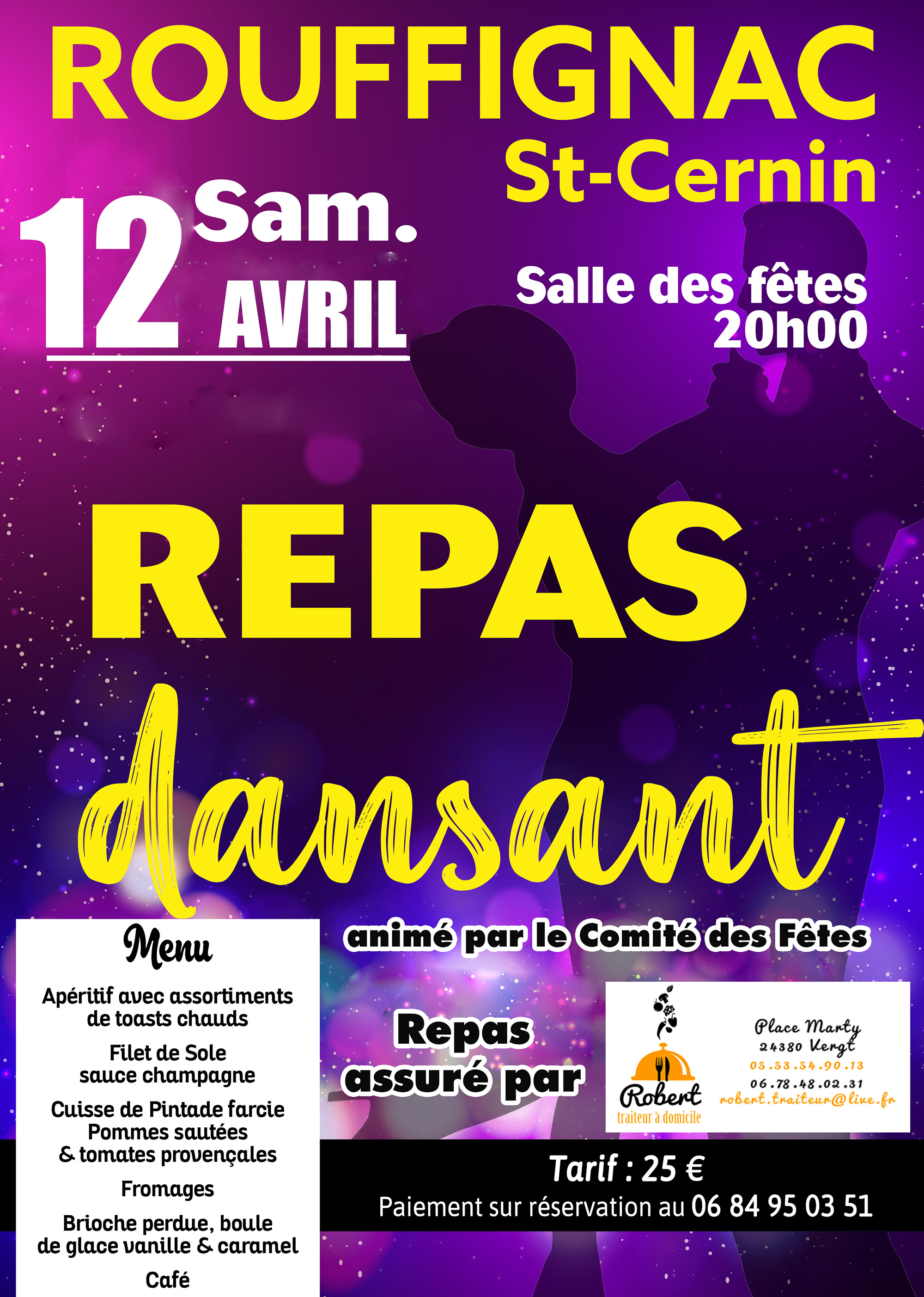 Soirée dansante comité des fêtes Rouffignac Dordogne