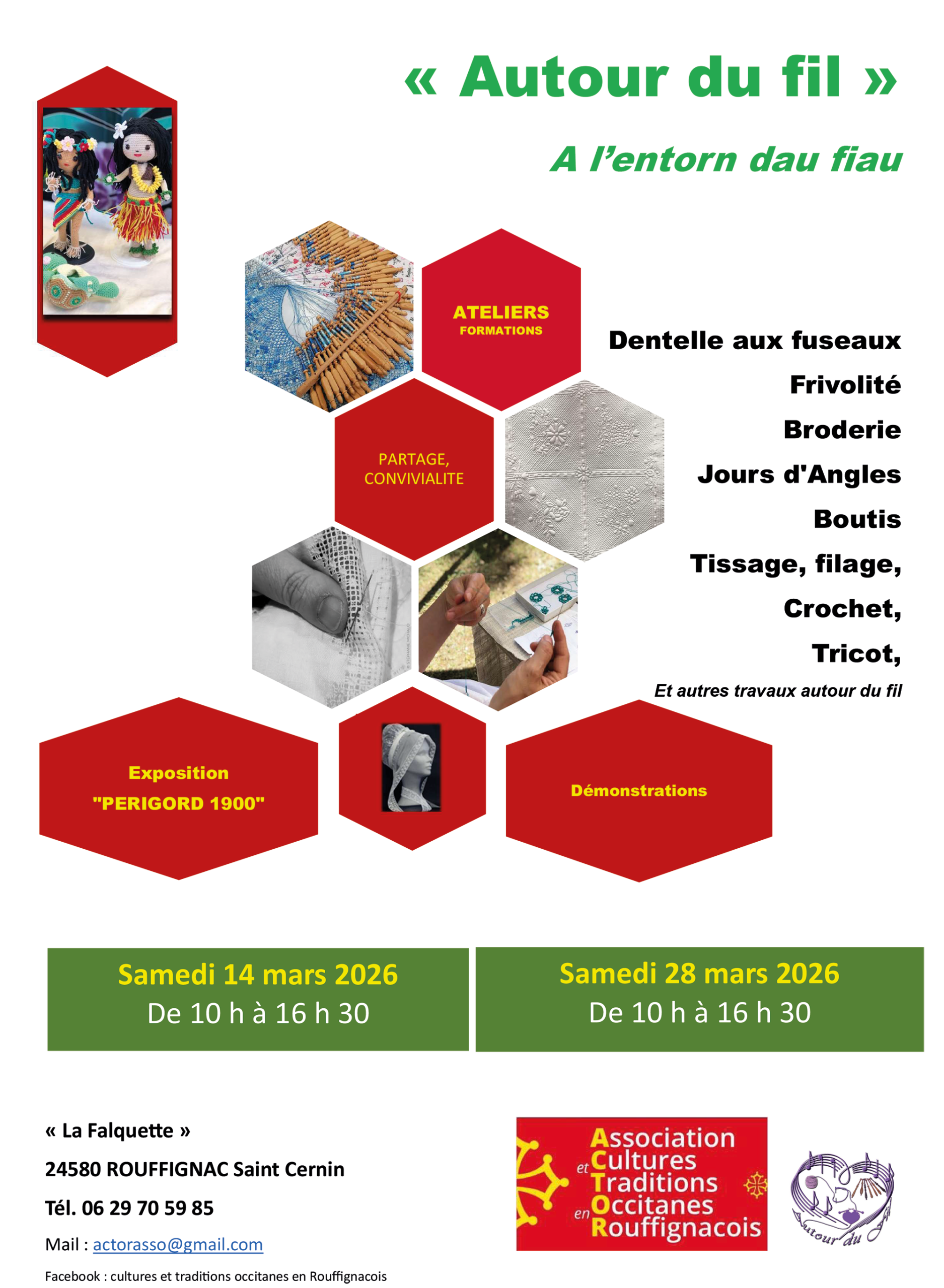 Autour du fil mars 2026 Rouffignac Dordogne