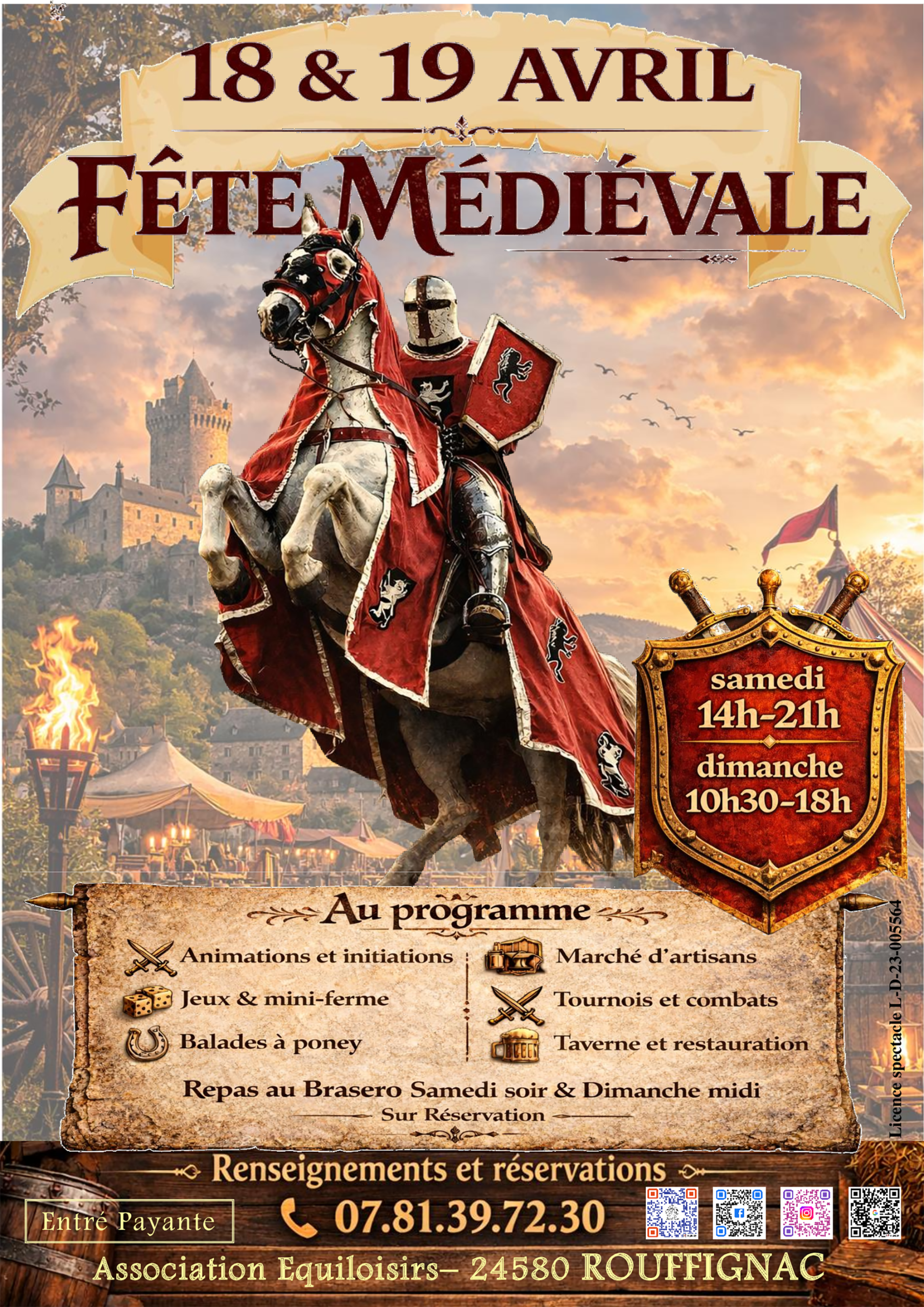 Fête médiévale Avril 2026 Rouffignac Dordogne