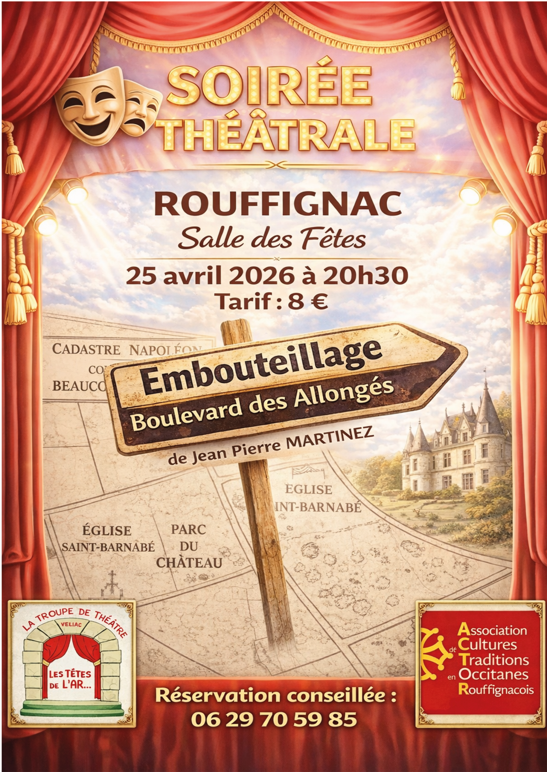 soirée théatrale avril 2026 Rouffignac Dordogne