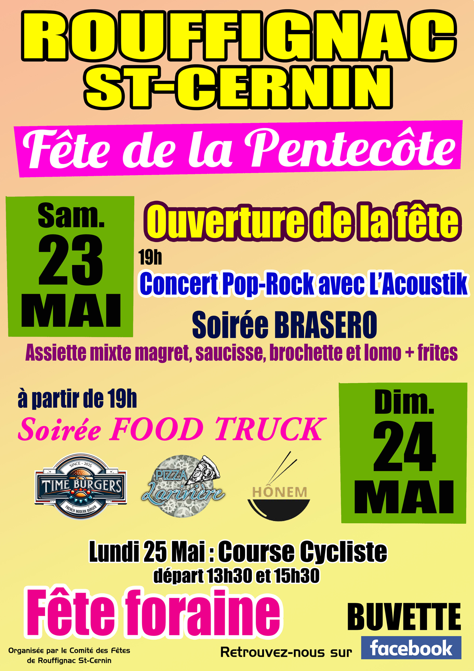 Pentecôte 2026 Rouffignac Dordogne comité des fêtes