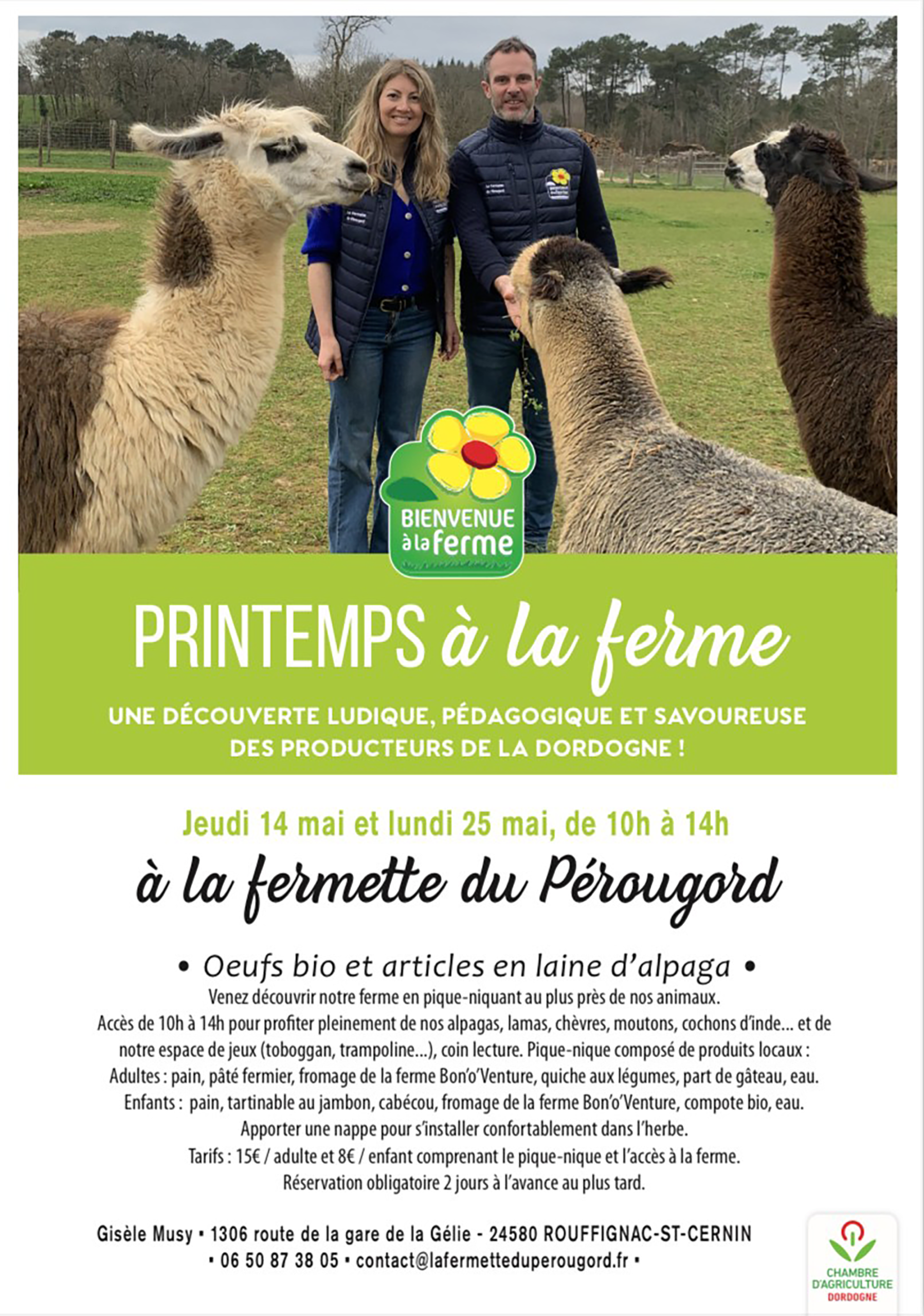 Printemps à la fermette perigourd Mai 2026 Rouffignac Dordogne