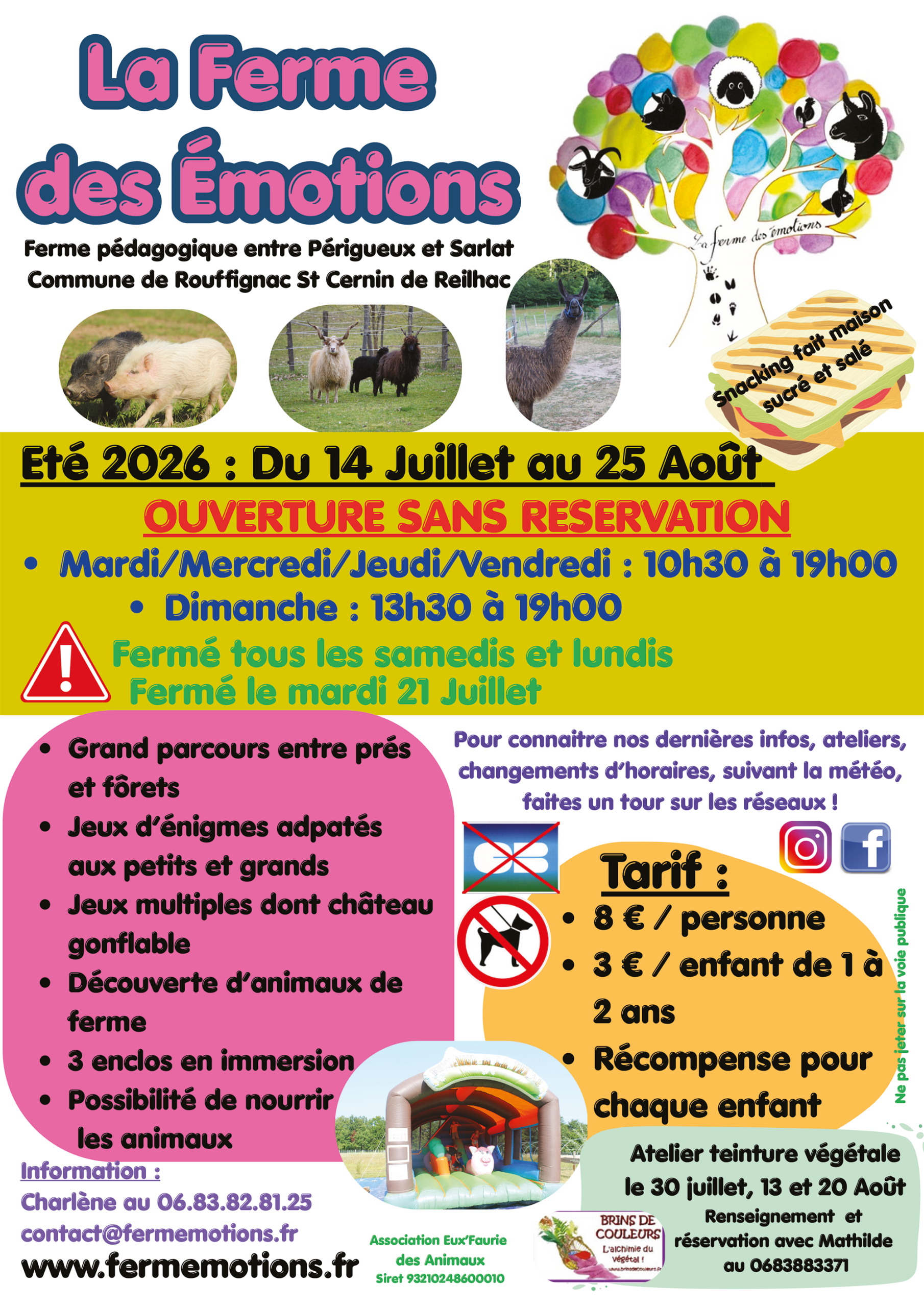 La Ferme des Emotions 2026 Rouffignac Dordogne