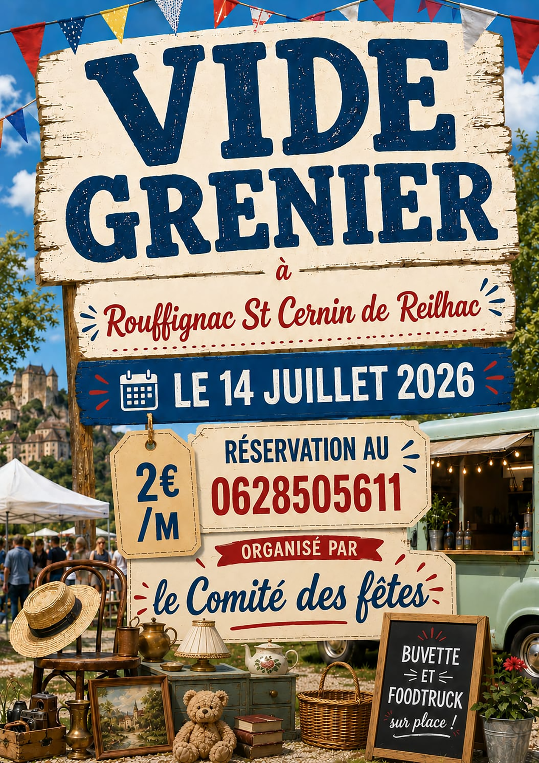 Vide grenier juillet 2026 Rouffignac Dordogne